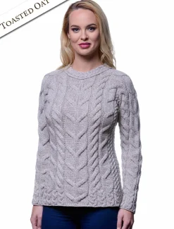 Clearance Super Soft Luxury Cable Knit Aran Women Sweaters