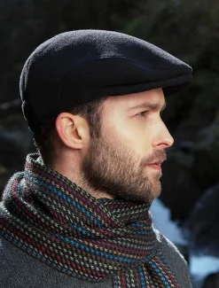 New Trinity Flat Cap - Black Irish Flat Caps