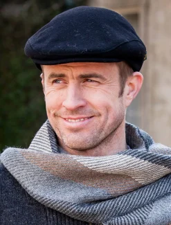 New Trinity Flat Cap - Black Irish Flat Caps