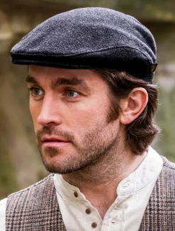 Best Trinity Flat Cap - Charcoal Grey Irish Flat Caps