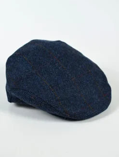 Best Trinity Tweed Flat Cap - Denim Irish Flat Caps