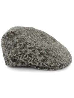 Outlet Trinity Tweed Flat Cap - Grey Irish Flat Caps