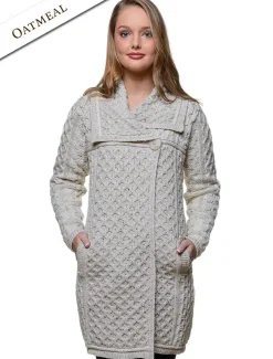 New Two Tone Merino Wool Coat Women Cardigans, Jackets & Coatigans