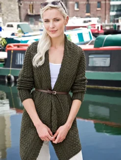Outlet Waterfall Cable Cardigan Women Cardigans, Jackets & Coatigans