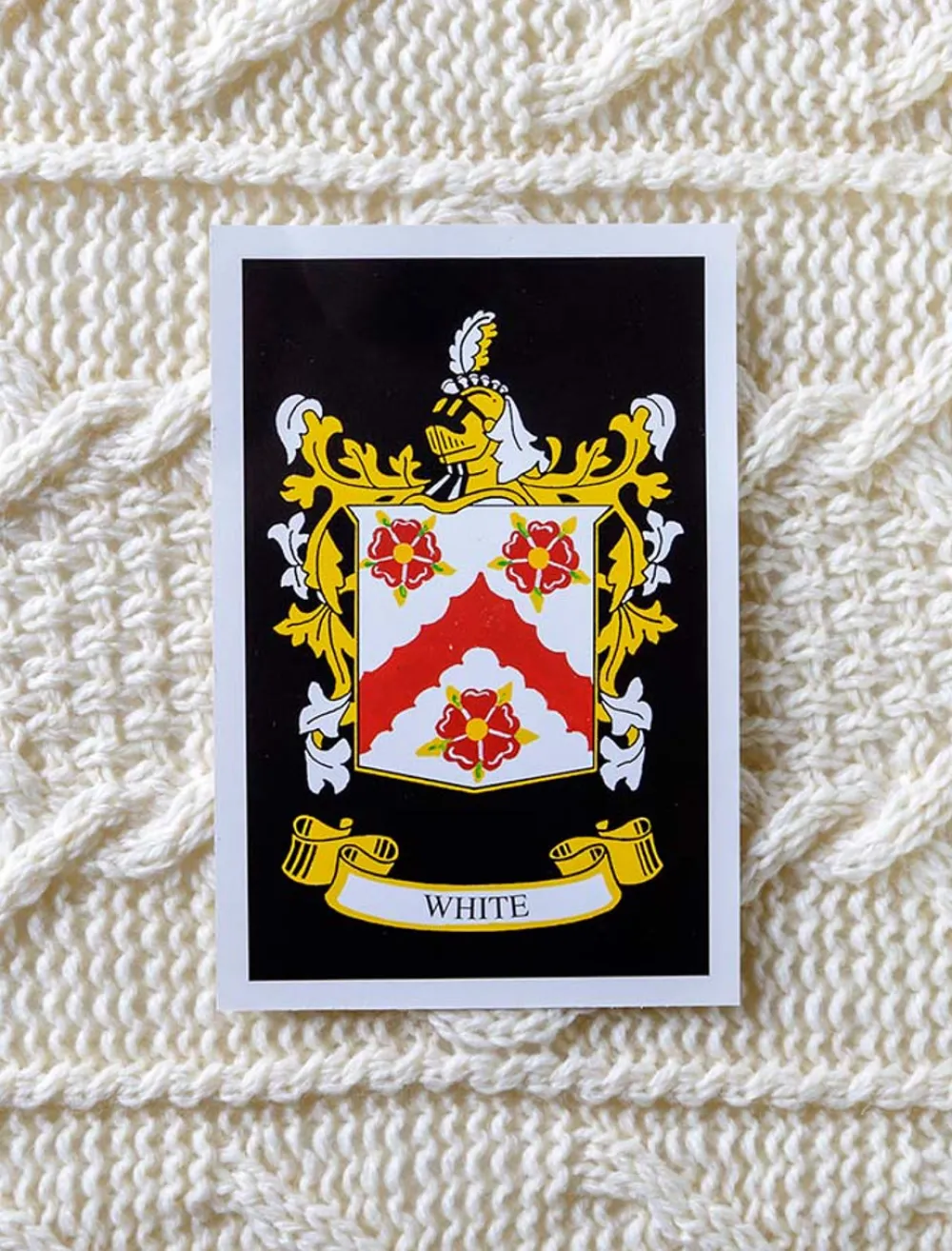 Hot White Clan Aran Throw Clan Throws