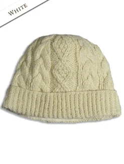 Cheap Womens Aran Fleece Lined Rib Cap Women Caps & Hats