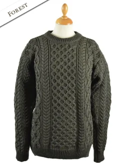 Clearance Women's Heavyweight Merino Wool Aran Sweater Women Sweaters