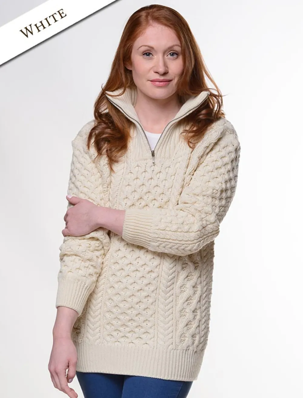 Best Sale Womens Heavyweight Merino Wool Aran Troyer Women Sweaters