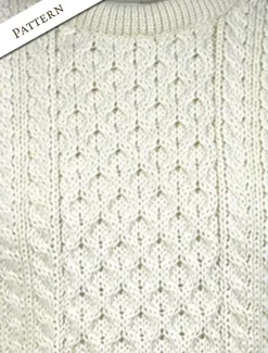 New Women's Heavyweight Traditional Aran Wool Sweater Women Sweaters