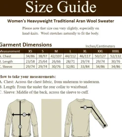New Women's Heavyweight Traditional Aran Wool Sweater Women Sweaters