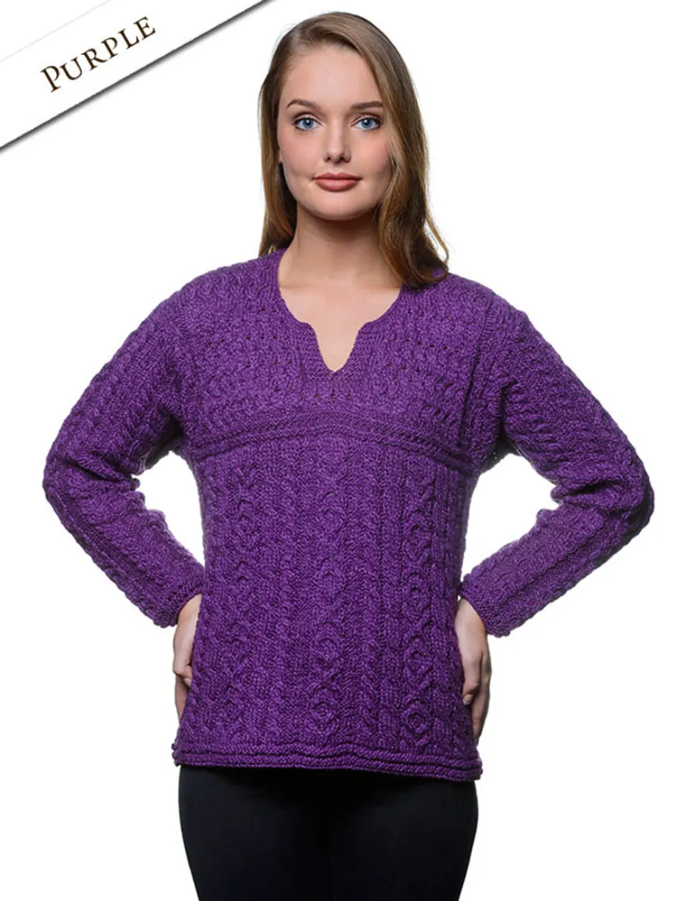 Fashion Women's Keyhole Crew Neck Sweater Women Sweaters
