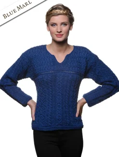 Fashion Women's Keyhole Crew Neck Sweater Women Sweaters