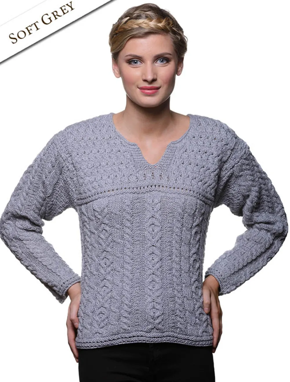 Fashion Women's Keyhole Crew Neck Sweater Women Sweaters