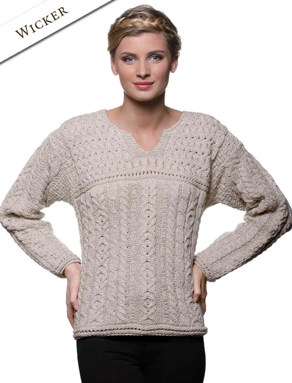 Fashion Women's Keyhole Crew Neck Sweater Women Sweaters