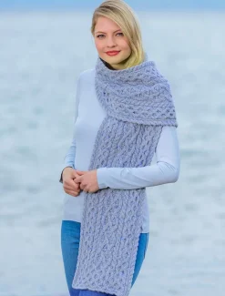 Best Sale Women's Wool Cashmere Aran Honeycomb Scarf Women Knitted Wool Scarves