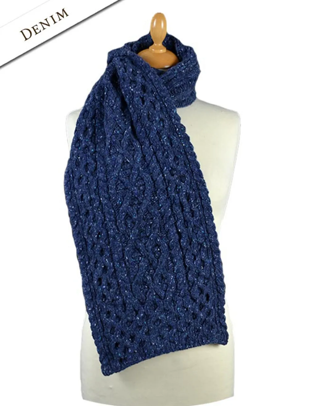 Best Sale Women's Wool Cashmere Aran Honeycomb Scarf Women Knitted Wool Scarves