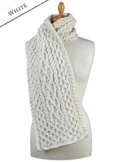 Best Sale Women's Wool Cashmere Aran Honeycomb Scarf Women Knitted Wool Scarves