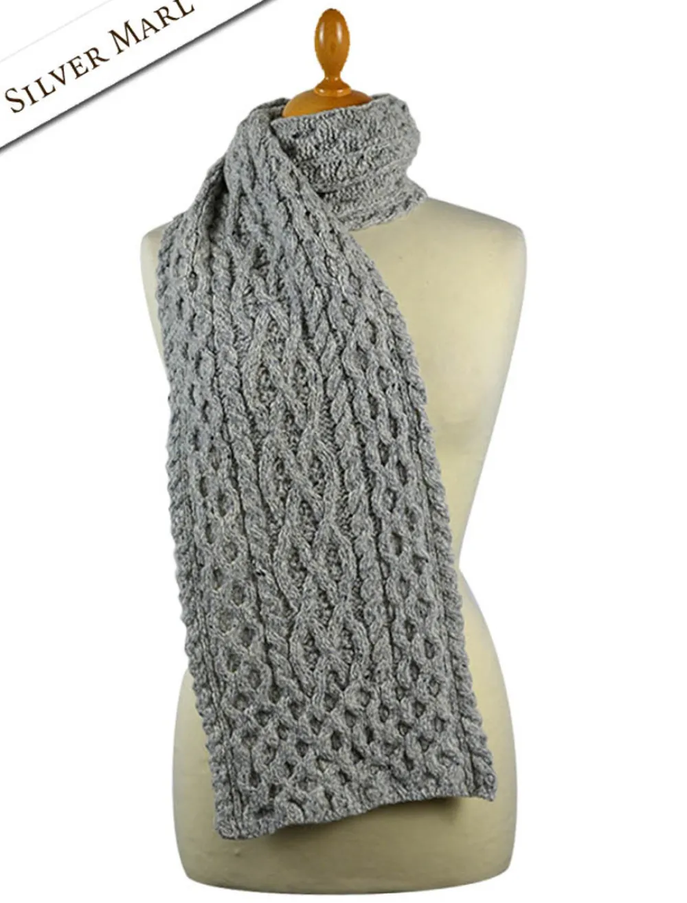 Best Sale Women's Wool Cashmere Aran Honeycomb Scarf Women Knitted Wool Scarves