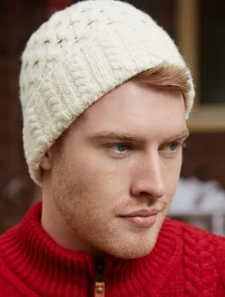 Online Wool Cashmere Aran Honeycomb Hat Irish Wool Hats