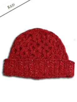 Online Wool Cashmere Aran Honeycomb Hat Irish Wool Hats