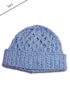 Online Wool Cashmere Aran Honeycomb Hat Irish Wool Hats
