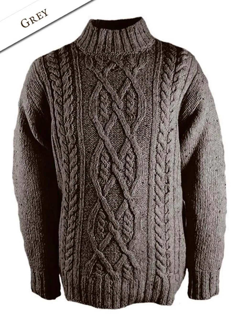 Store Wool Cashmere Aran Mock Turtleneck Sweater Sweaters