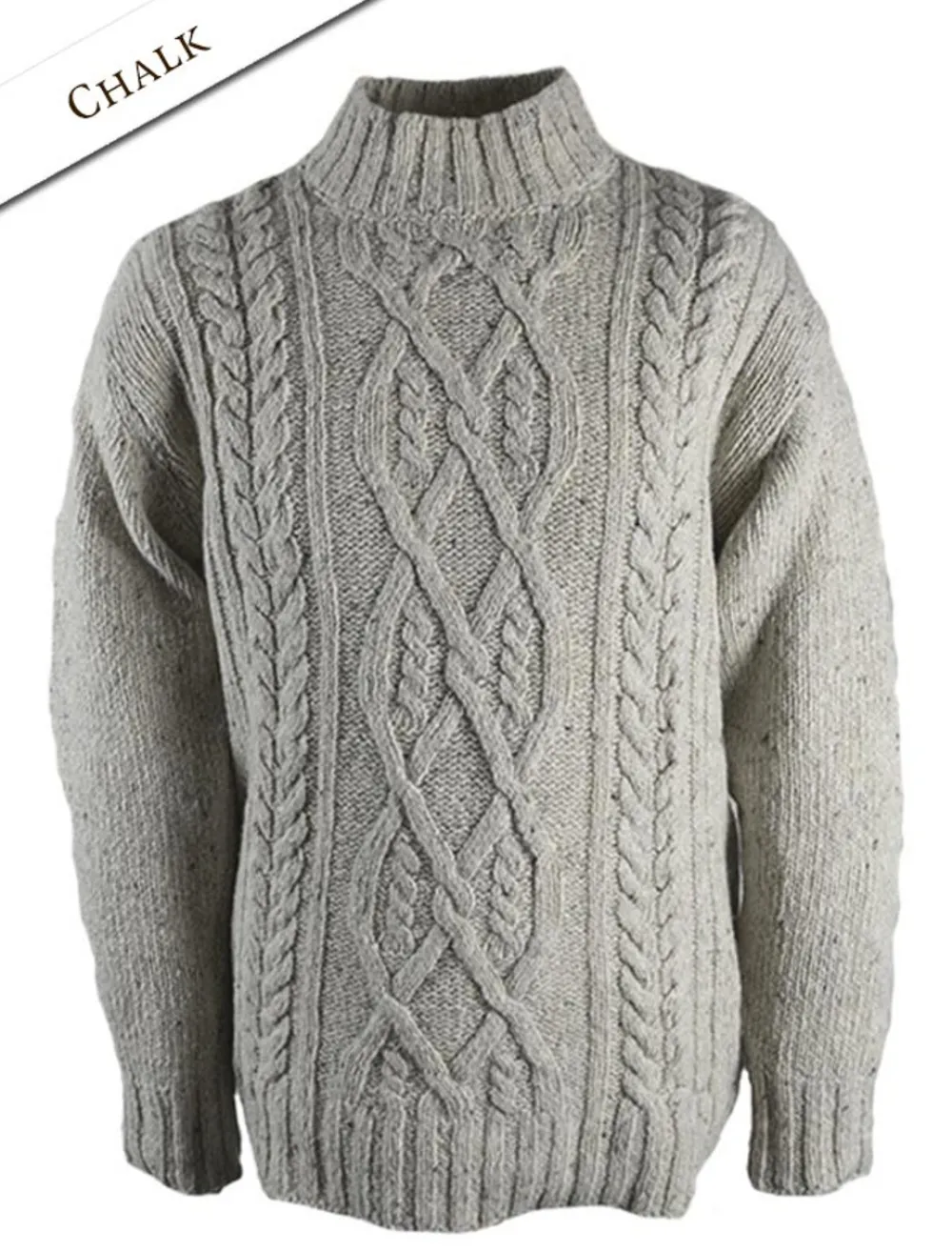 Store Wool Cashmere Aran Mock Turtleneck Sweater Sweaters