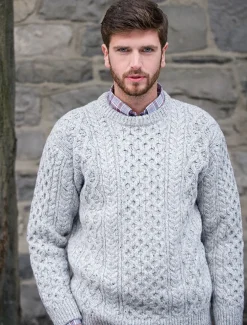 Clearance Wool Cashmere Aran Sweater Sweaters