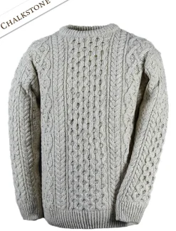 Clearance Wool Cashmere Aran Sweater Sweaters