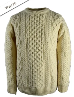 Clearance Wool Cashmere Aran Sweater Sweaters