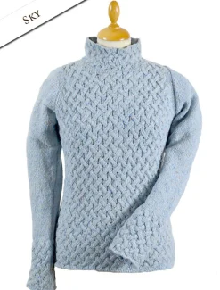 Discount Wool Cashmere Aran Trellis Sweater Women Sweaters