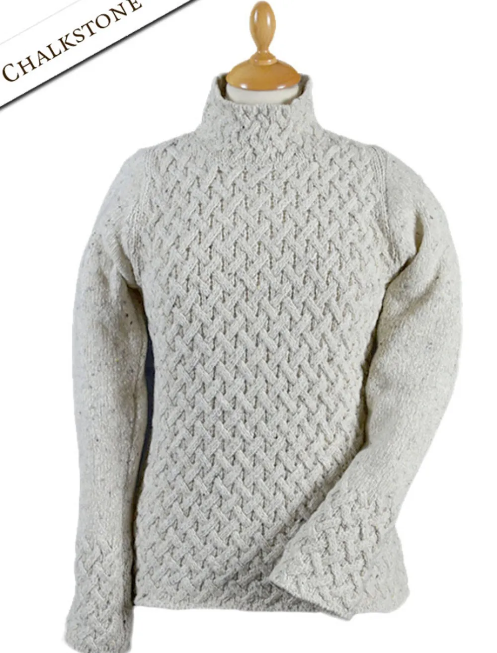 Discount Wool Cashmere Aran Trellis Sweater Women Sweaters