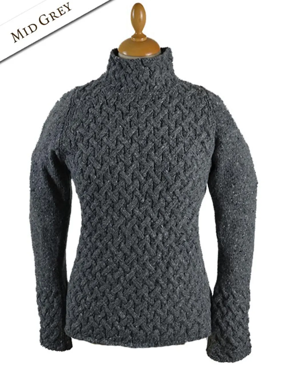 Discount Wool Cashmere Aran Trellis Sweater Women Sweaters