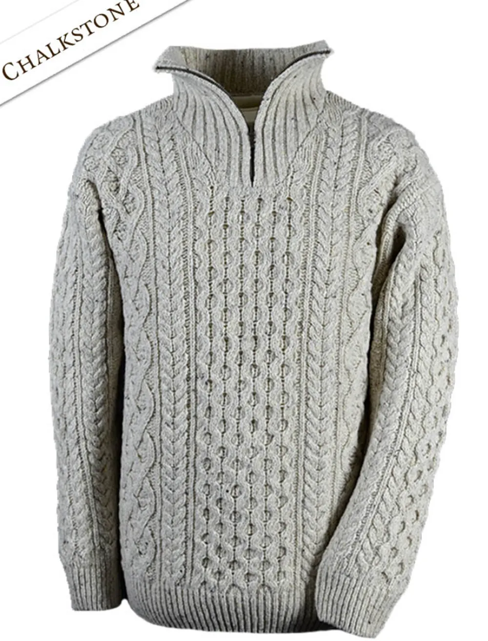 Sale Wool Cashmere Aran Troyer Sweater Sweaters