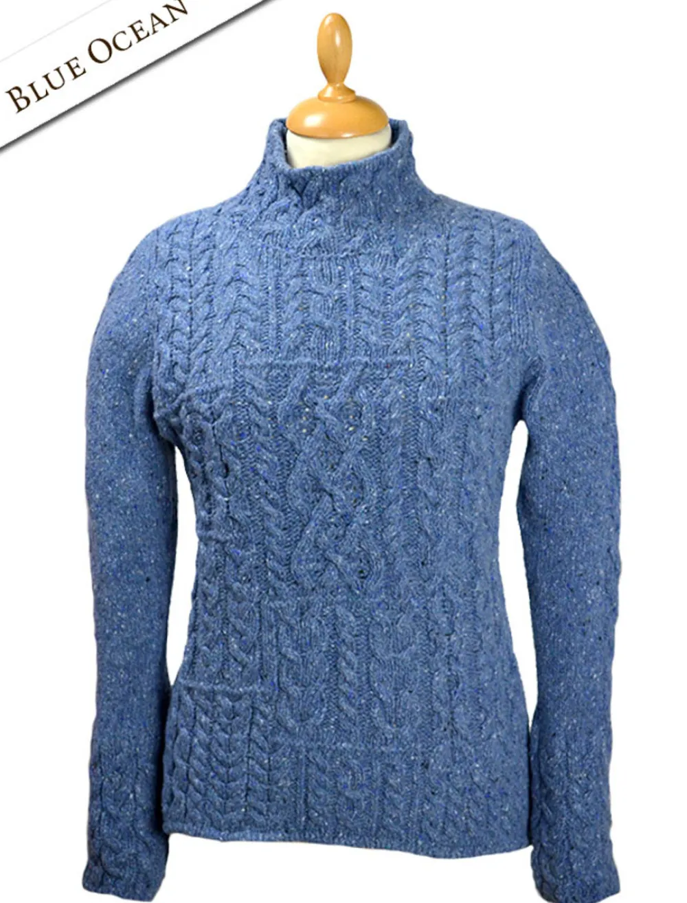 Clearance Wool Cashmere Patchwork Aran Sweater Women Sweaters