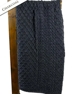 Clearance Wool Honeycomb Aran Throw Knitted Wool Throws