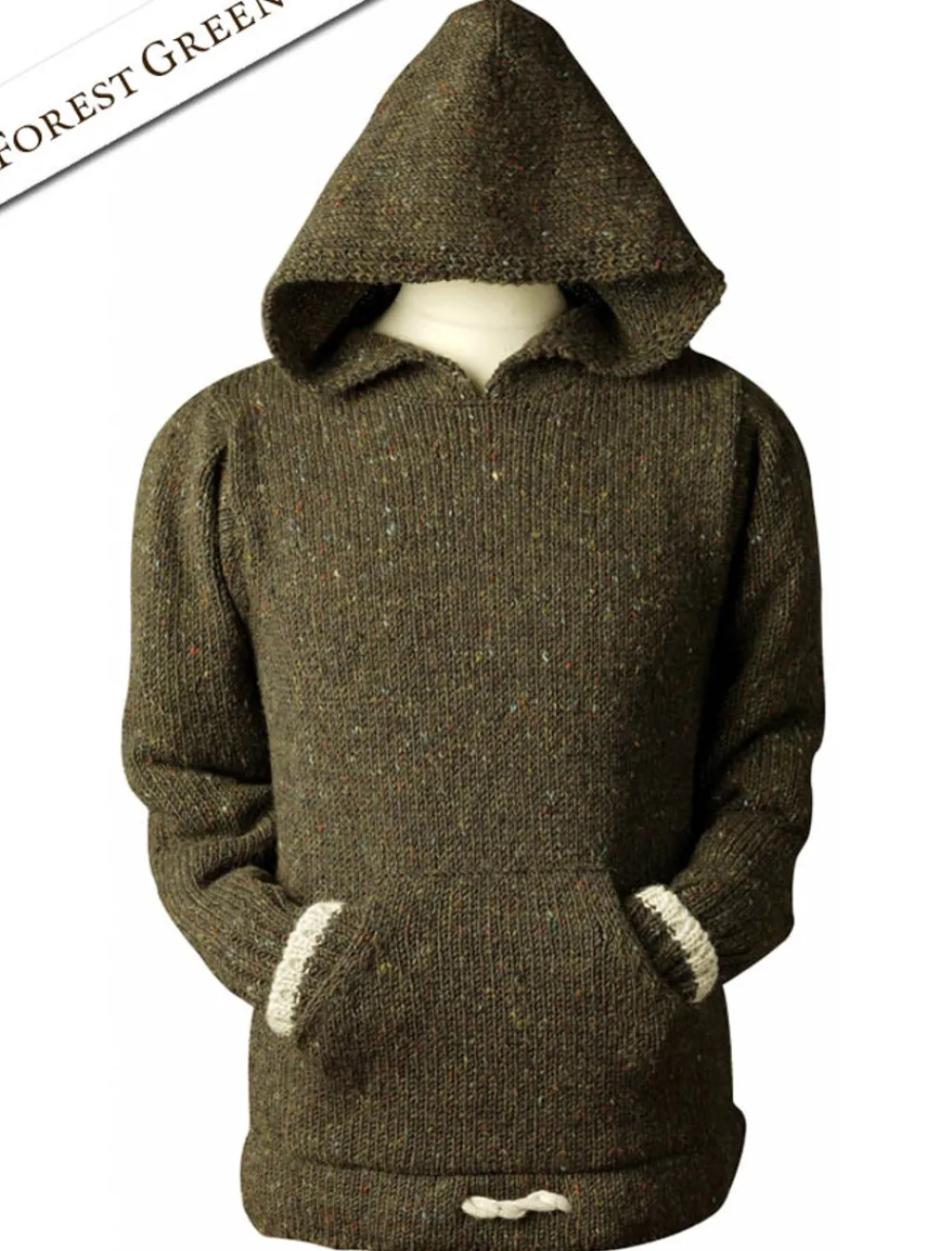 Shop Wool Hoodie with Pouch Pocket Women Sweaters