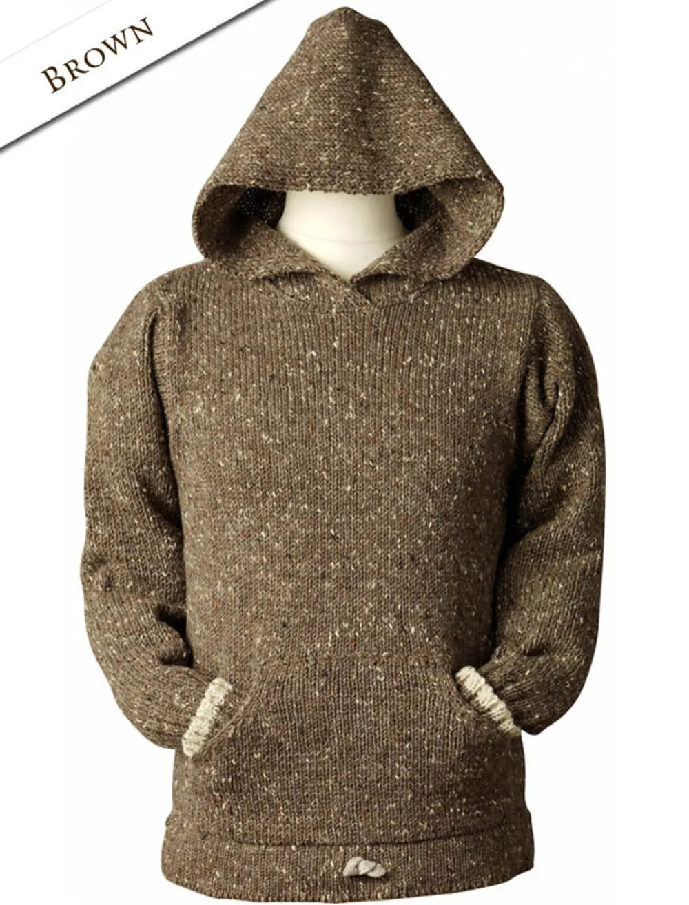 Shop Wool Hoodie with Pouch Pocket Women Sweaters